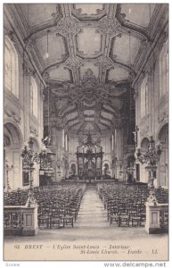 Interior- St. Louis Church, BREST (Finistere), France, 1900-1910s