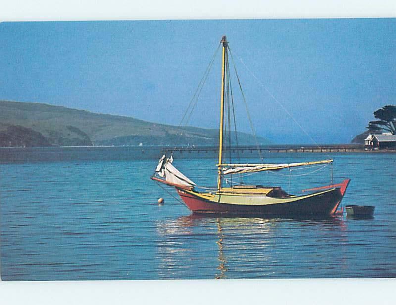 Pre-1980 SAILBOAT IN HARBOR Tomales Near Inverness & Seahaven & Novato CA F4401