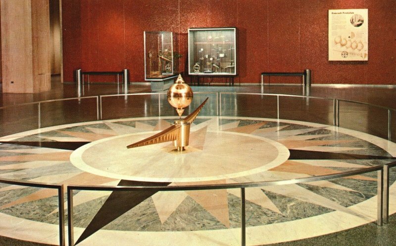 Vintage Postcard The Foucault Pendulum Demonstrating The Rotation Of The Earth 