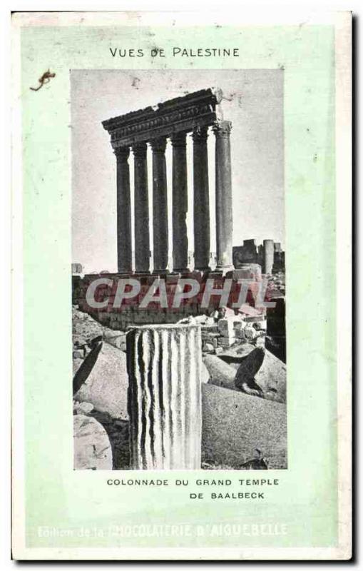 Postcard From Old Palestine Views Colonnade of the great temple of Baalbeck