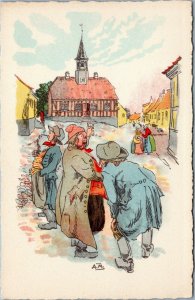 Molbo story The Letter Box Ebeltoft Denmark Axel Mathiesen Kaj Elle postcard