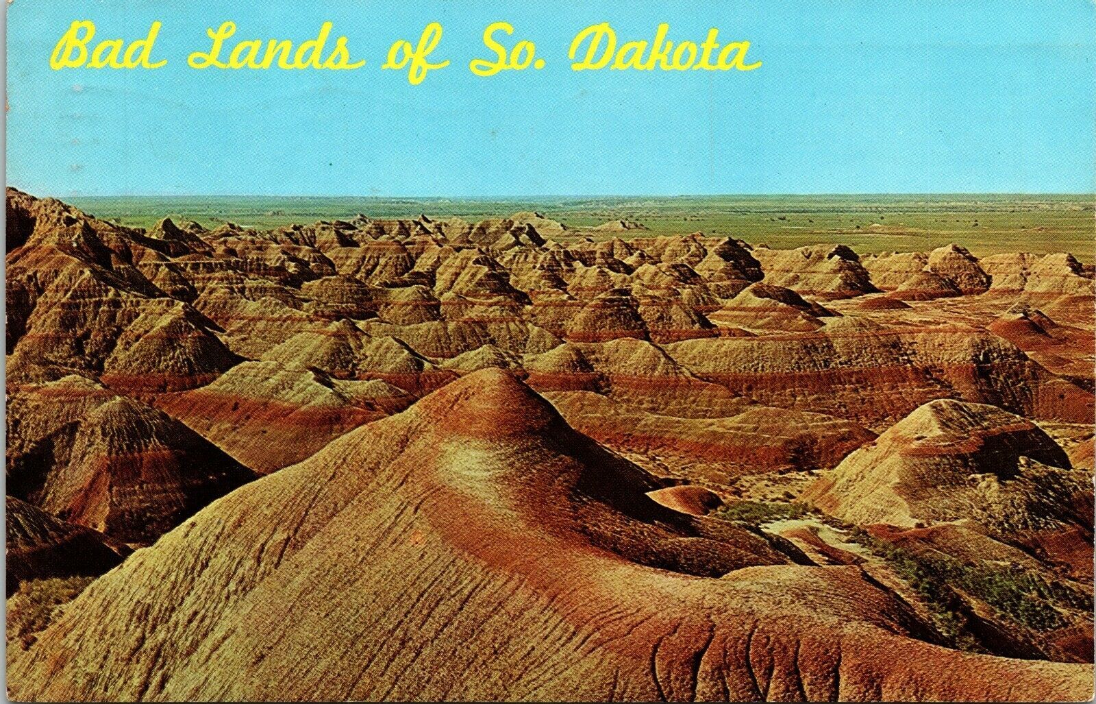 Bad Lands South Dakota Sd Postcard Dexter Pm Keystone Cancel Wob Note Vtg United States 