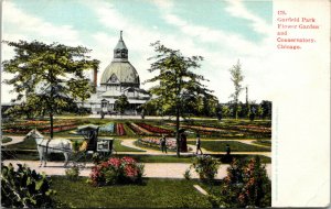 Vtg 1900s Garfield Park Flower Garden Conservatory Chicago Illinois IL Postcard