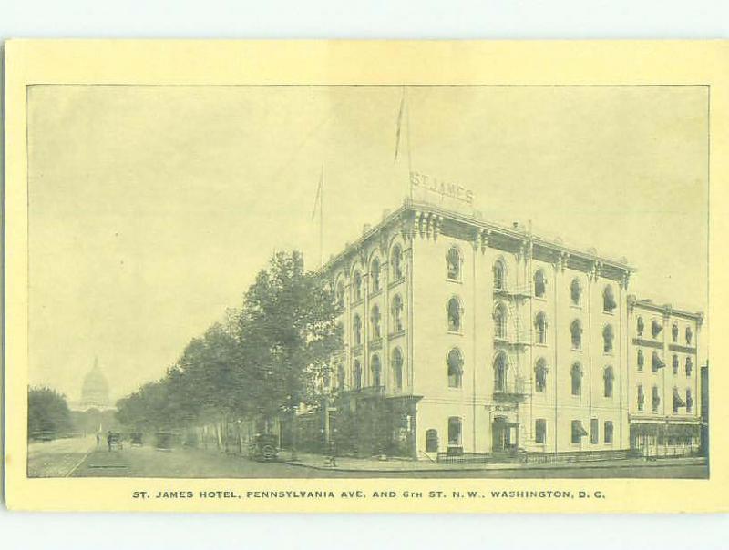 Unused Divided Back ST. JAMES HOTEL Washington DC hr9475