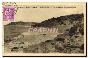 Postcard Old Emerald Coast Beach at Hotel Brebion View taken Rochers Sculptes