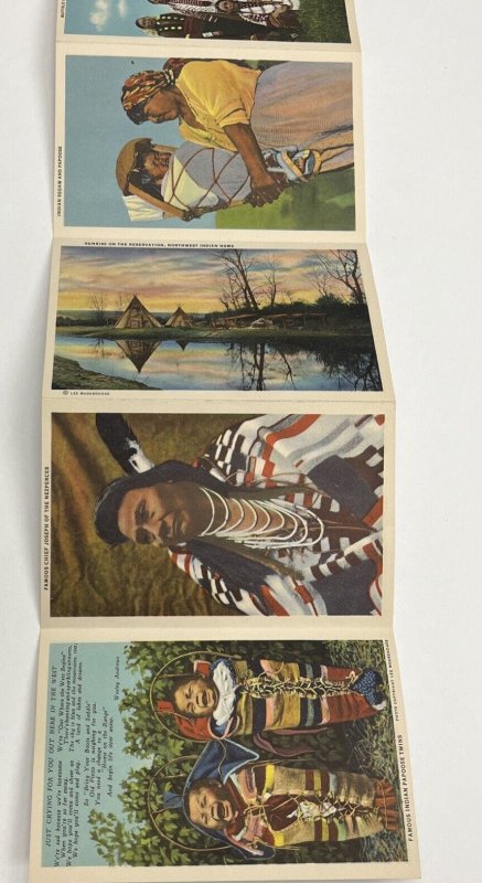 Indians Native Americans of the Northwest Souvenir Postcard Folder 1940