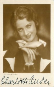 Postcard RPPC 1920s Charlotte Ander Silent movie actress autograph 23-9539