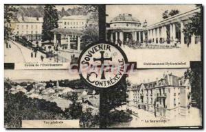 Old Postcard Remembrance of Contrexeville Entree & # 39Etalissement