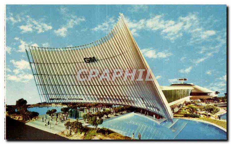 Old Postcard General Motors Futurama Building New York World's Fair