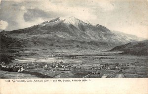 H64/ Carbondale Colorado Postcard c1910 Mt Sopris Town View Homes