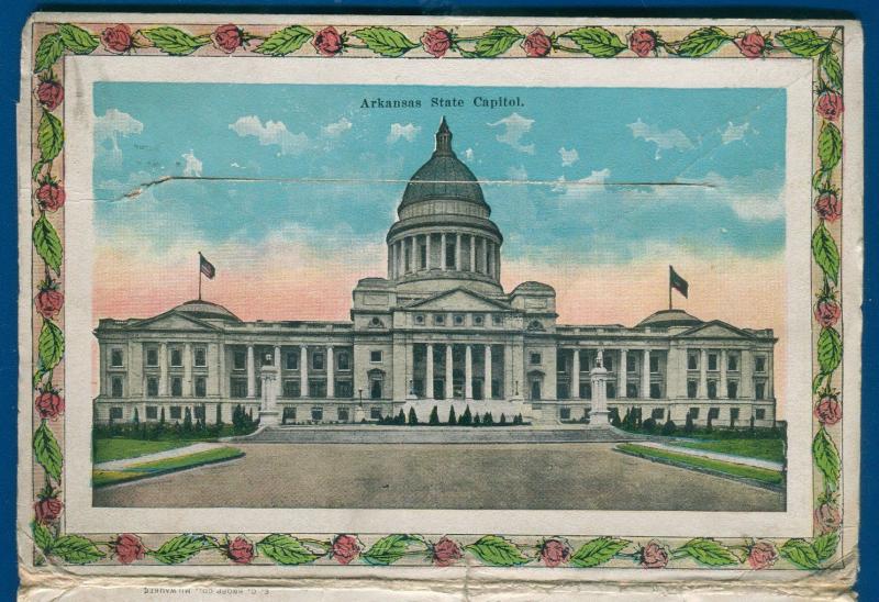 Little Rock Arkansas ar 1930s postcard folder 