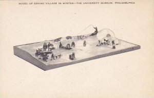 Pennsylvania Model Of Eskimo Village In Winter The University Museum Albertype