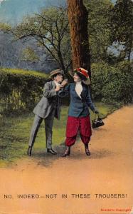 NO INDEED~NOT IN THE TROUSERS! BAMFORTH ROMANCE POSTCARD 1927