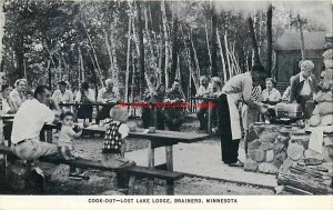 MN, Brainerd, Minnesota, Lost Lake Lodge, Cook-Out, 1961 PM, WA Fisher