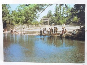 Mitarashi at the Isuzu River Japan Vintage Japanese Postcard