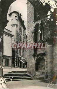 Postcard Modern Tulle (Correze) Porch of the Cathedral and Maison Renaissance