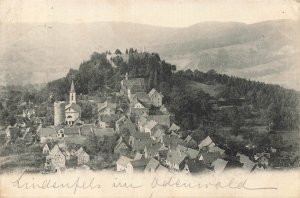 Lindenfels a town in the Odenwald mountain range of Hesse, Germany~1906 POSTCARD