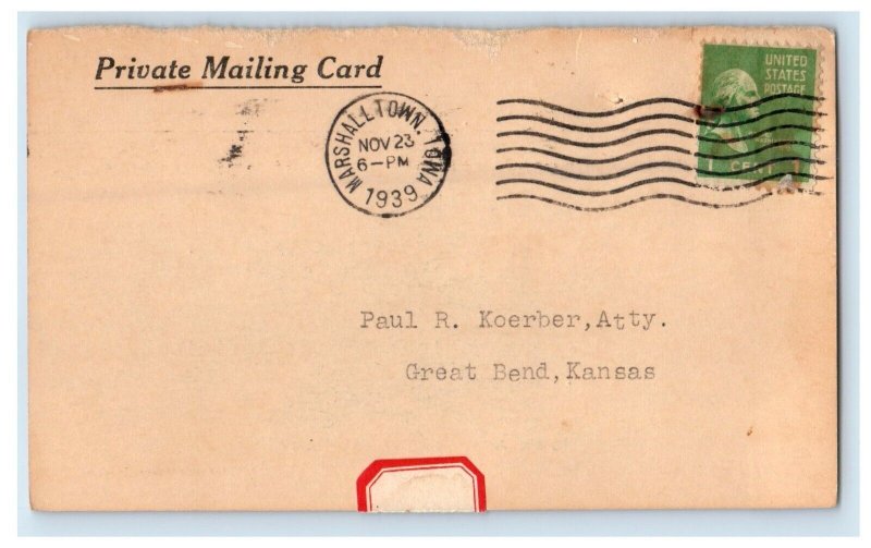 1939 DeLaval Separator Co. Report  Marshalltown Iowa IA Vintage Postcard 