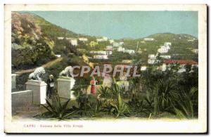 Old Postcard Capri Della Entrata Villa Krupp Lion