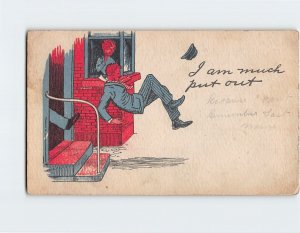 Postcard I am much put out with Kicked-out Man Art Print