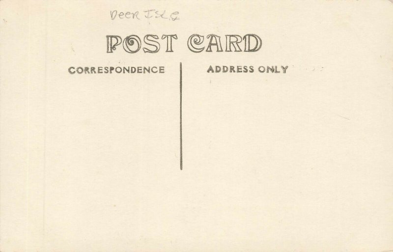 Deer Islet ME Lighthouse  Real Photo Postcard