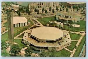 1960 New York City Postcard Billy Graham Pavilion World's Fair Avenue Building