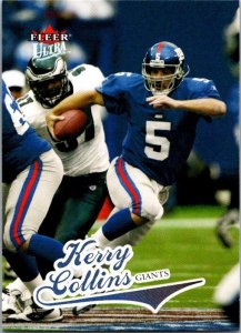 2004 Fleer Football Card Kerry Collins New York Giants sk9344