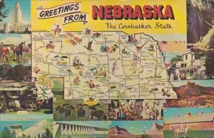 Greetings From Nebraska With Map