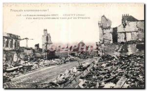 Old Postcard The reconqulse France Chauny Aisne City martyrdom fully shaved b...