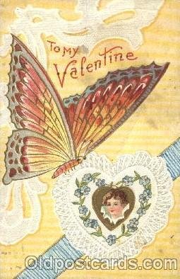 Butterfly, Butterflies, 1913 very light crease right edge, yellowing on front...