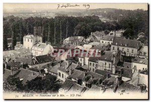Melun - Panorama on Mee - Old Postcard