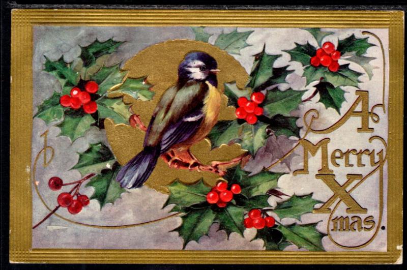 A Merry Christmas Bird Holly