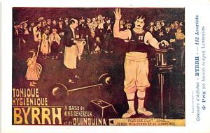 Byrrh Advertising Postcards|Strong Men Postcards