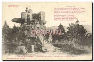 Old Postcard Saint Die The Chair of the devil The dry tree