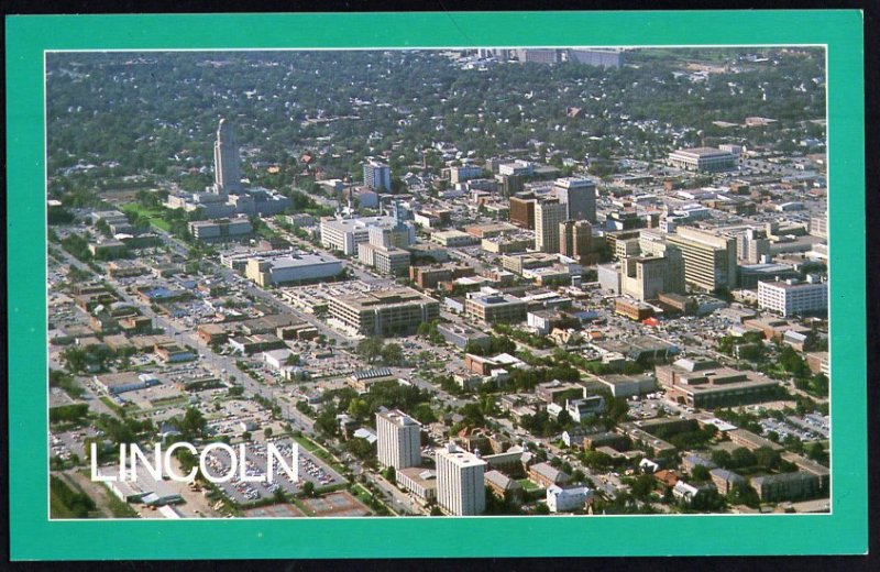 Nebraska LINCOLN Aerial View - Chrome