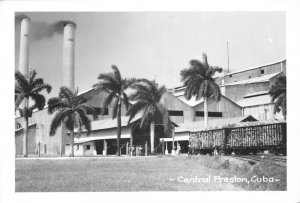 Central Preston Cuba Sugar Mill Real Photo Vintage Postcard AA111387