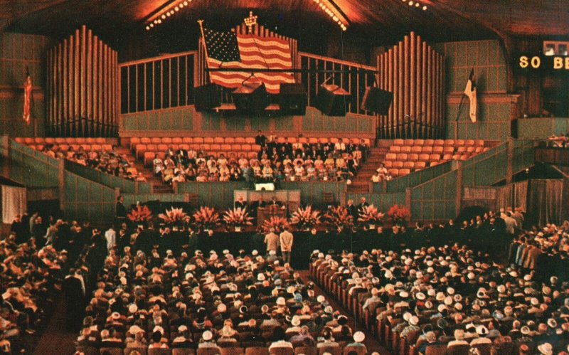 Vintage Postcard Famous Auditorium Seats Large Organ Ocean Grove New Jersey N.J.