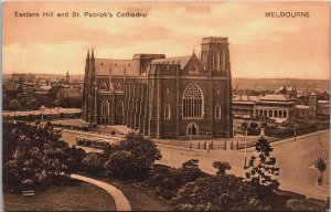 Australia Eastern Hill and St Patrick's Cathedral Melbourne Postcard C213