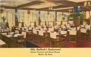 Boston Massachusetts Ada Bullock's Restaurant Colorpicture Postcard 21-9364