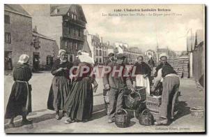 Old Postcard Folklore L & # 39industrie Breton sardine Marine indulging their...