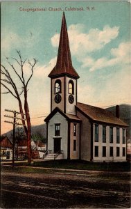 Postcard NH Coos County Colebrook Monadnock Congregational Church RARE ~1910 S89