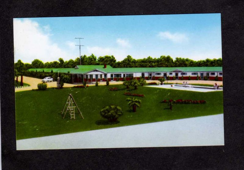 SC Sun Tan Motel Allendale South Carolina Postcard Pool