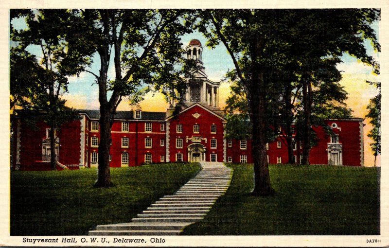 Ohio Delaware Stuyvesant Hall Ohio Wesleyan University 1942 Curteich