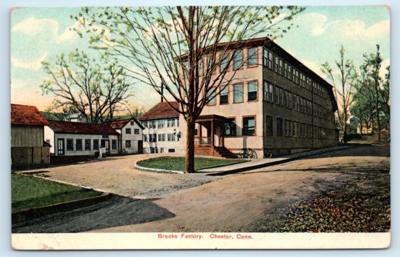Chester CT Brooks Factory Connecticut Postcard