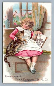 MT. HOLLY NJ ANTIQUE VICTORIAN TRADE CARD SEWING MACHINES CO. ADVERTISING