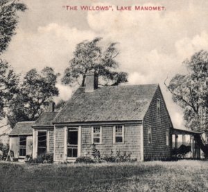 Lake Manomet Plymouth Massachusetts Postcard The Willows Vintage