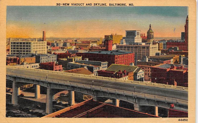 New Viaduct and Skyline Baltimore, Maryland MD s 