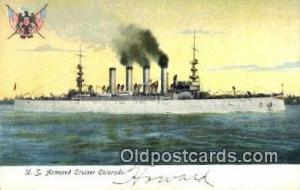 us Armored Cruiser Colorado Military Battleship writing on back crease top ed...