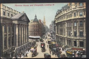London Postcard - Mansion House and Cheapside Looking West  RS1450