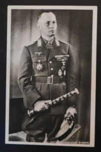 Mint Germany RPPC Postcard Wehrmacht Army Field Marshall Erwin Rommel w/baton